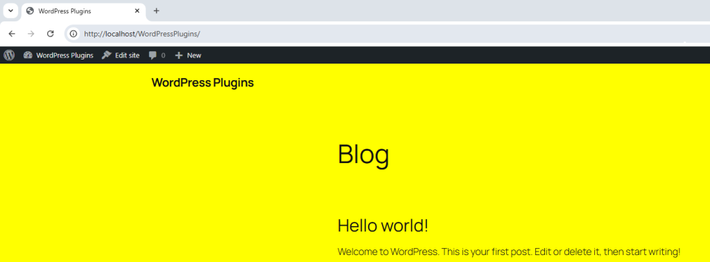 Executed From Footer Yellow